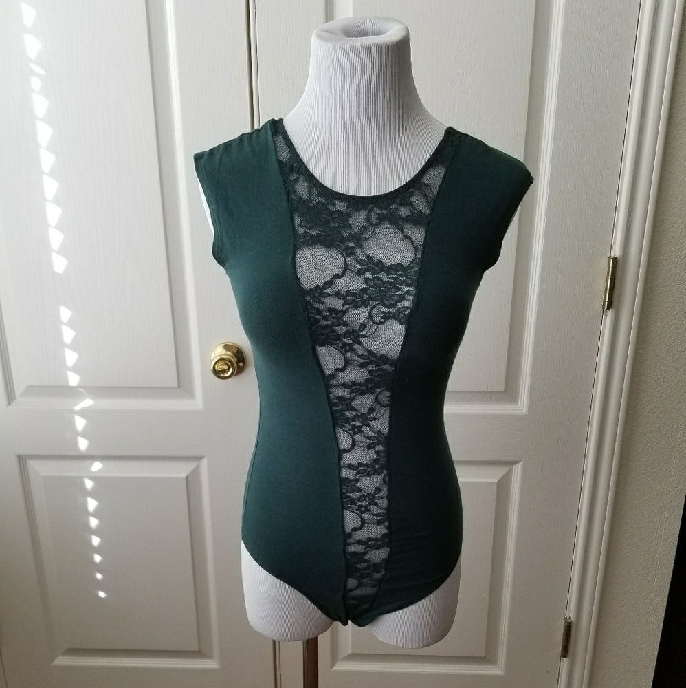 American Apparel Gloria V Lace Bodysuit